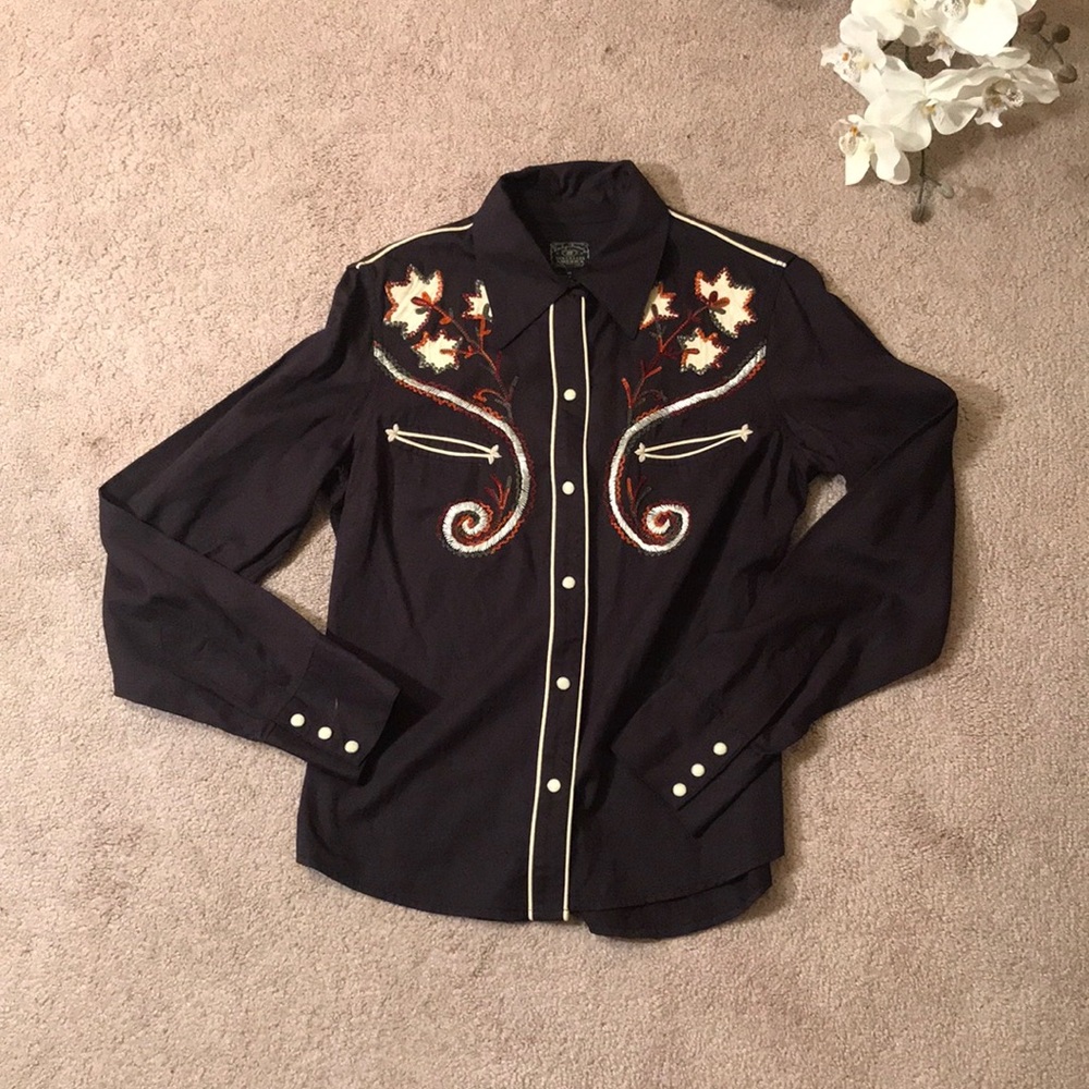 Lucky brand dungarees black and cream with tags